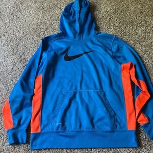 Nike Therma-Fit Blue and Orange Hoodie